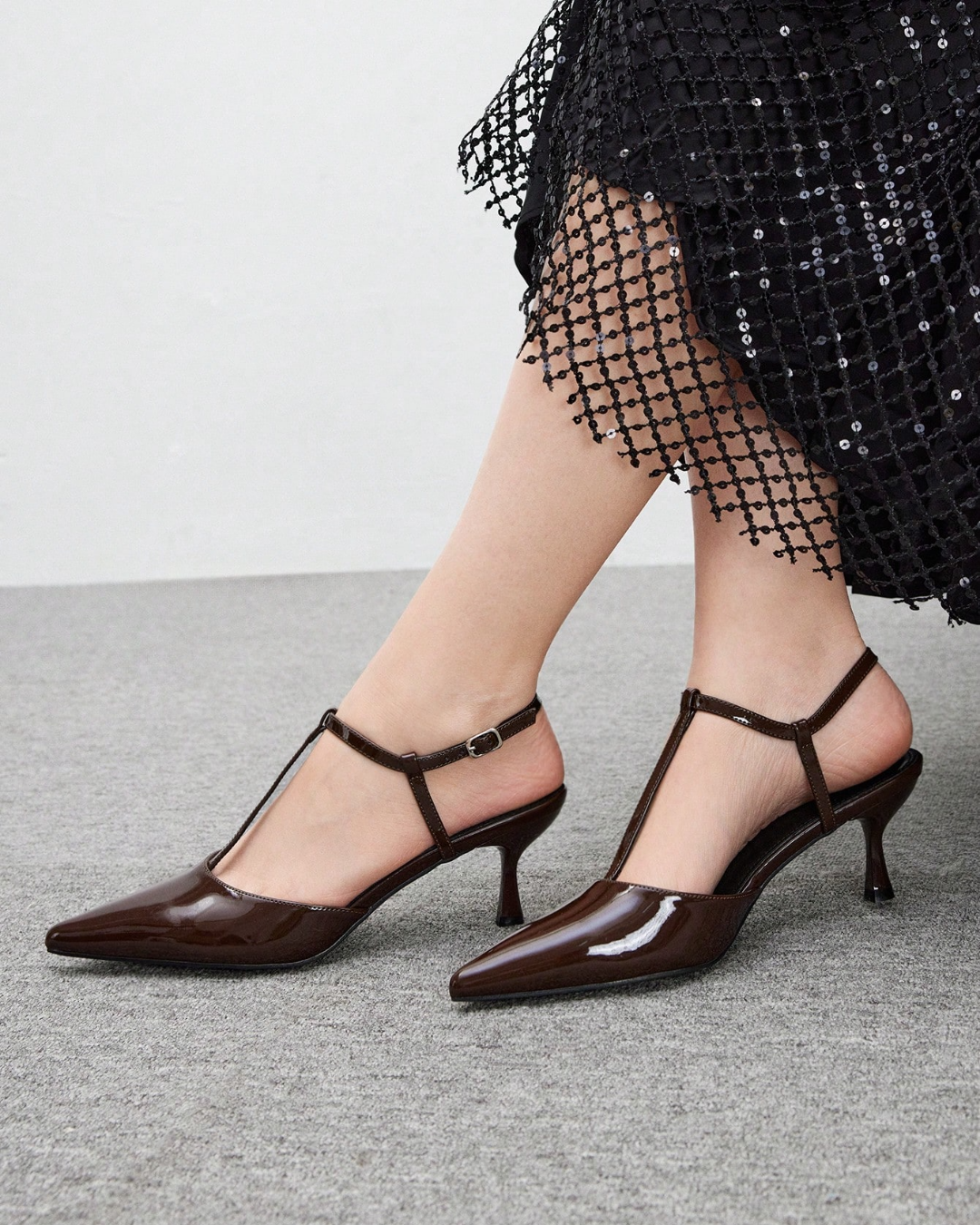 Elegant T-Strap Heels