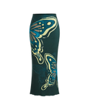 Jupe longue papillon