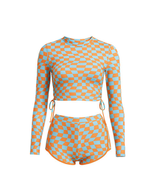 Rashguard Retro Beach Set