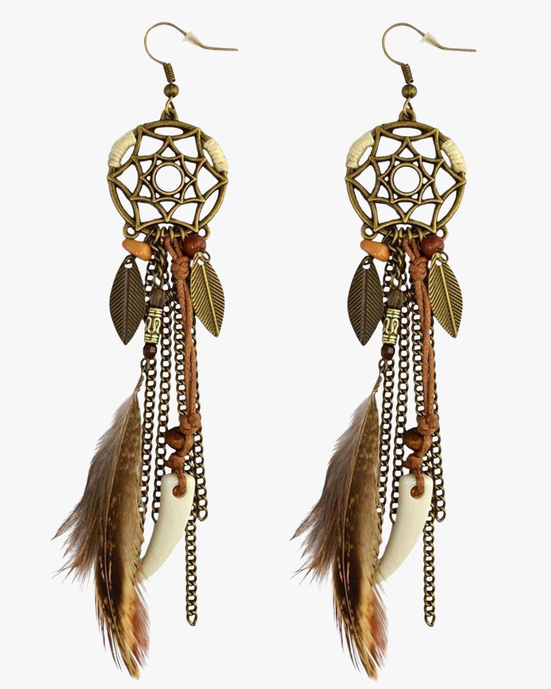 Dreamcatcher Feather Earrings