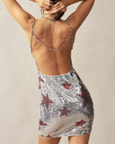 Silver Sequin Star Dress