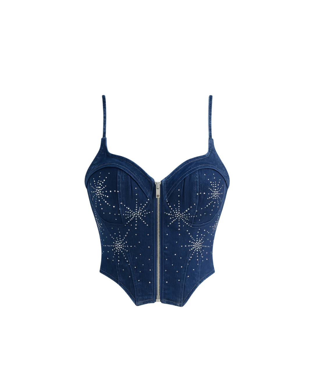 Starry Denim Corset Top