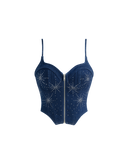 Starry Denim Corset Top