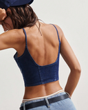 Starry Denim Corset Top