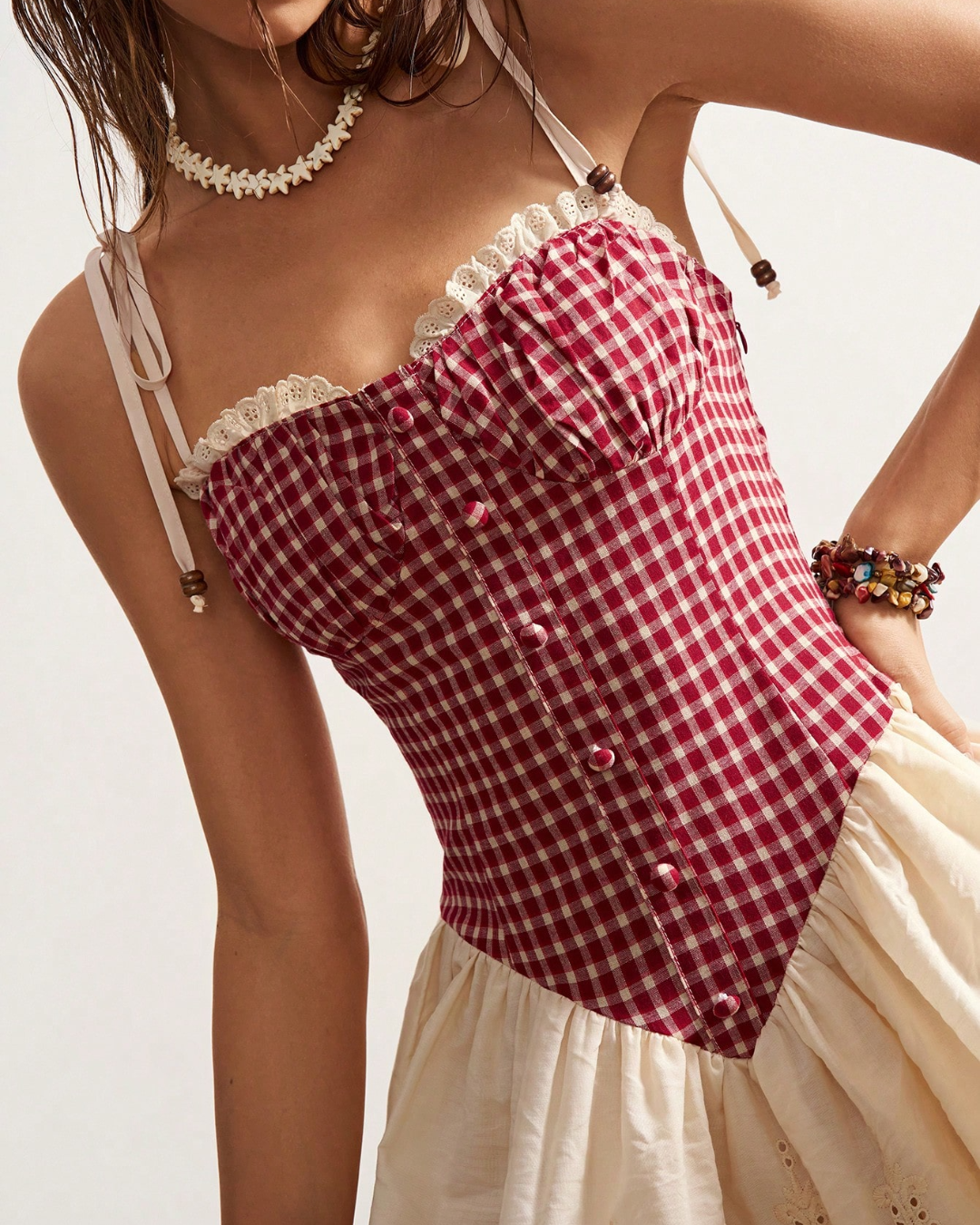 Gingham Corset Dress