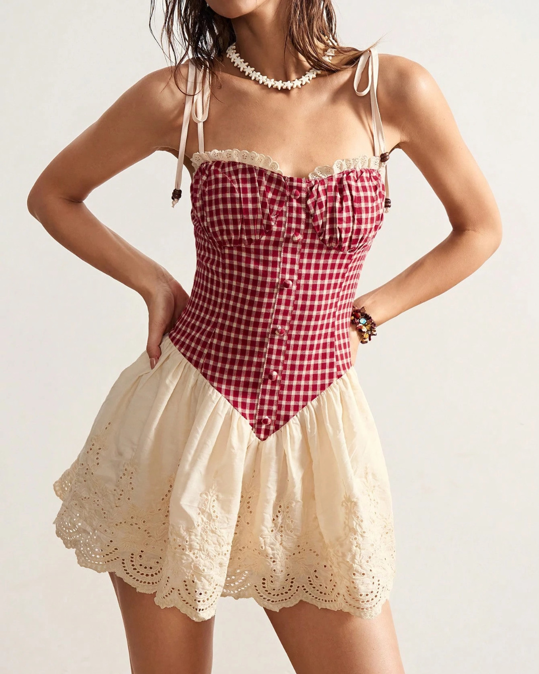 Gingham Corset Dress