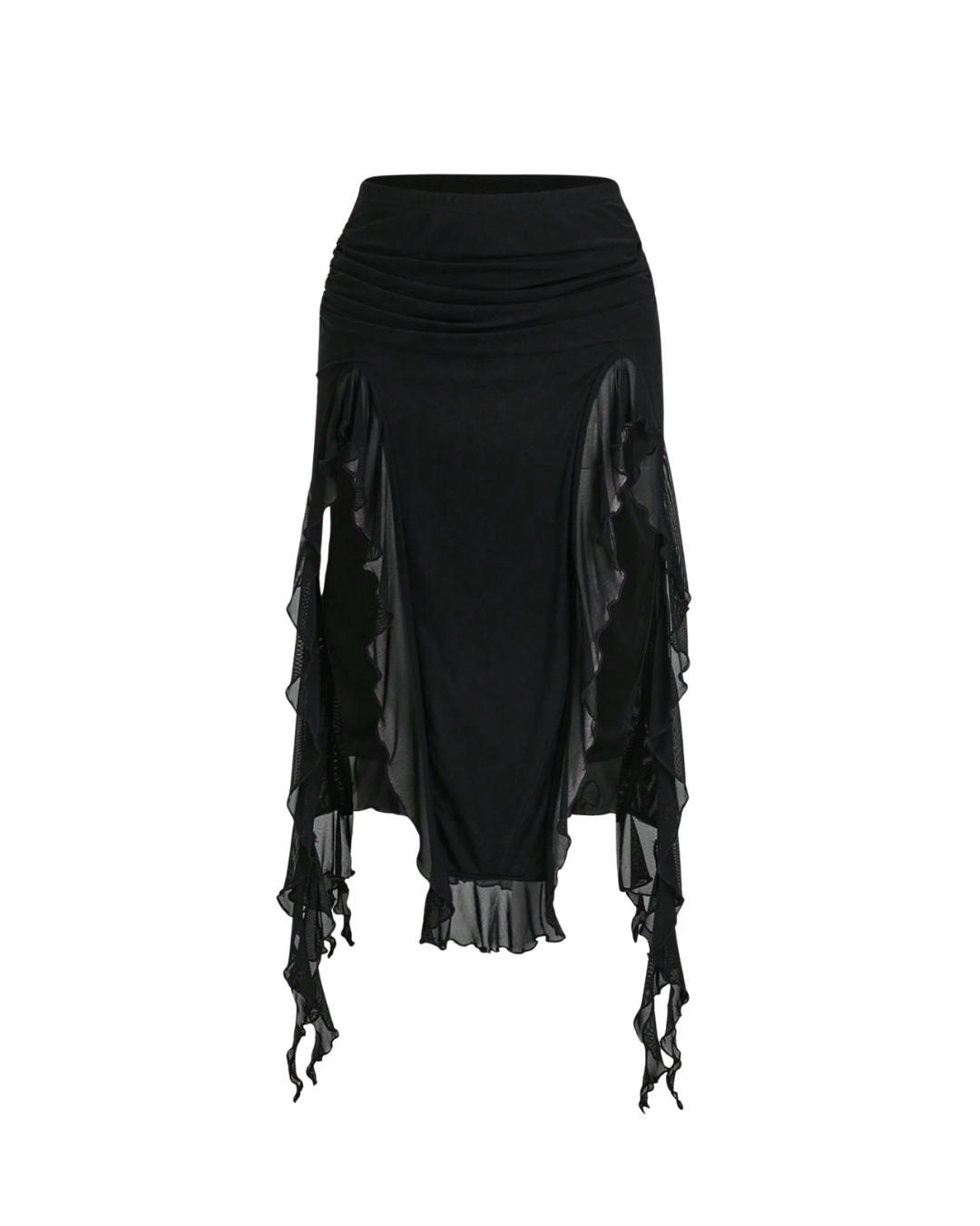 Ruffled Asymmetric Skirt