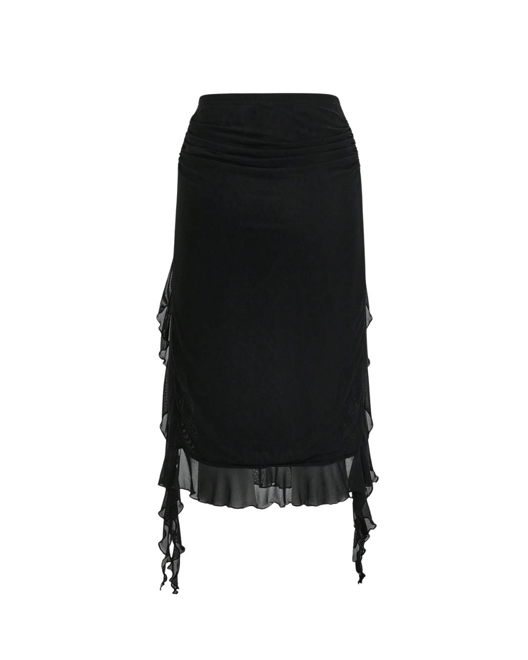 Ruffled Asymmetric Skirt