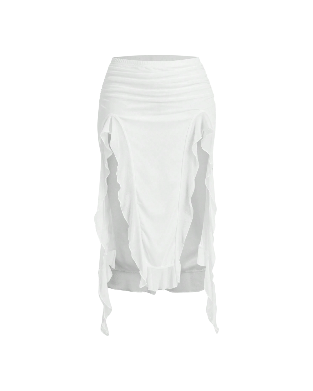 Ruffled Asymmetric Skirt