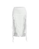 Ruffled Asymmetric Skirt