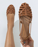 Woven Detail Flat Sandals