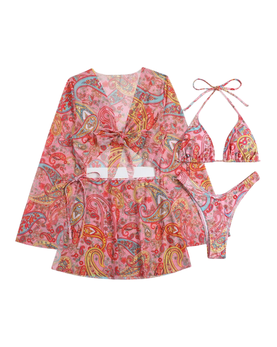 Paisley Bikini & Cover-Up Set