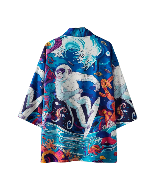 Surfer Monkey Kimono