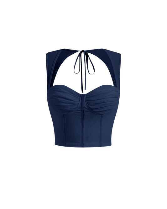 Back-Tie Corset Crop