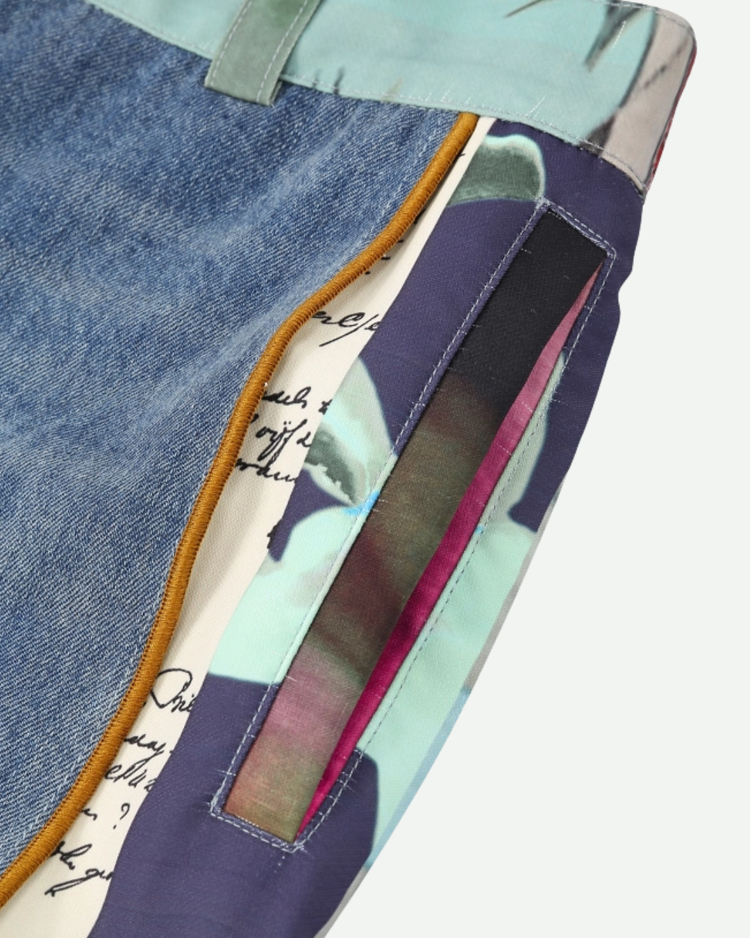 Print Patchwork Jeans