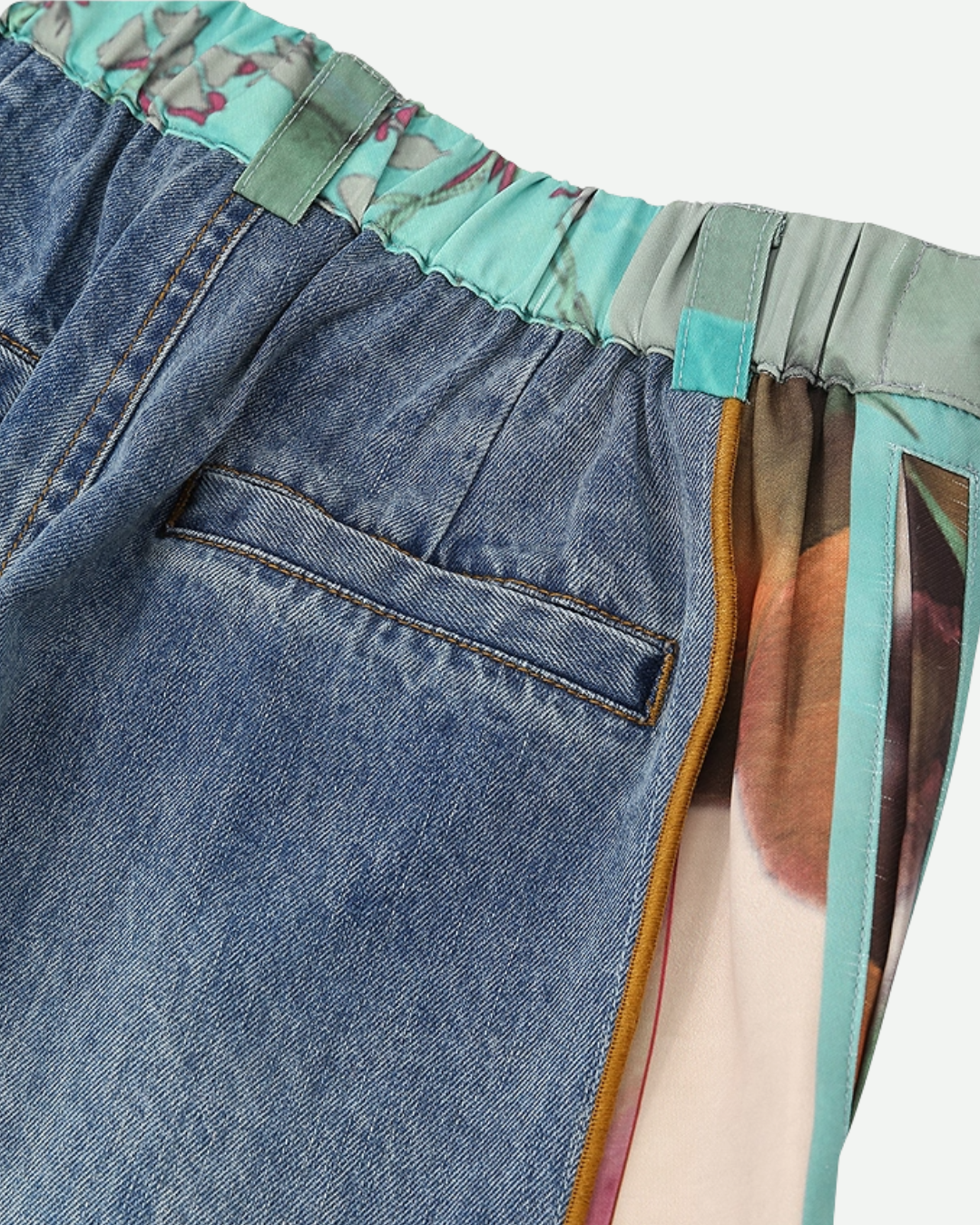 Print Patchwork Jeans