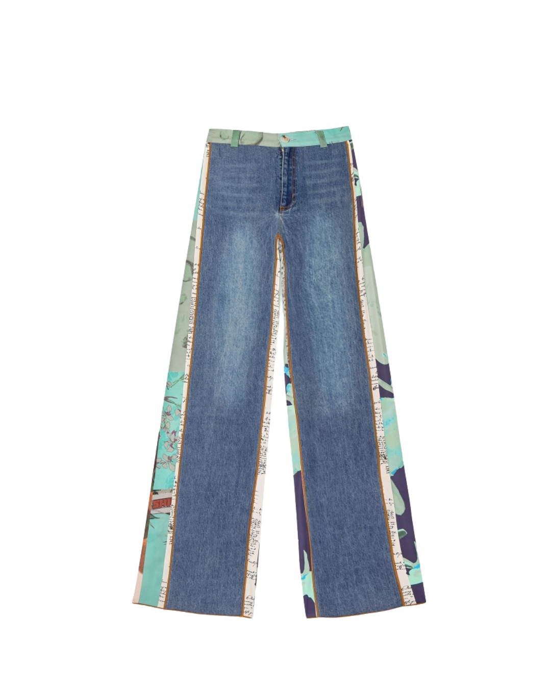 Print Patchwork Jeans