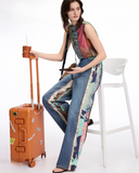 Print Patchwork Jeans