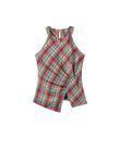 Asymmetrical Plaid Tank Top