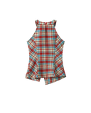 Asymmetrical Plaid Tank Top