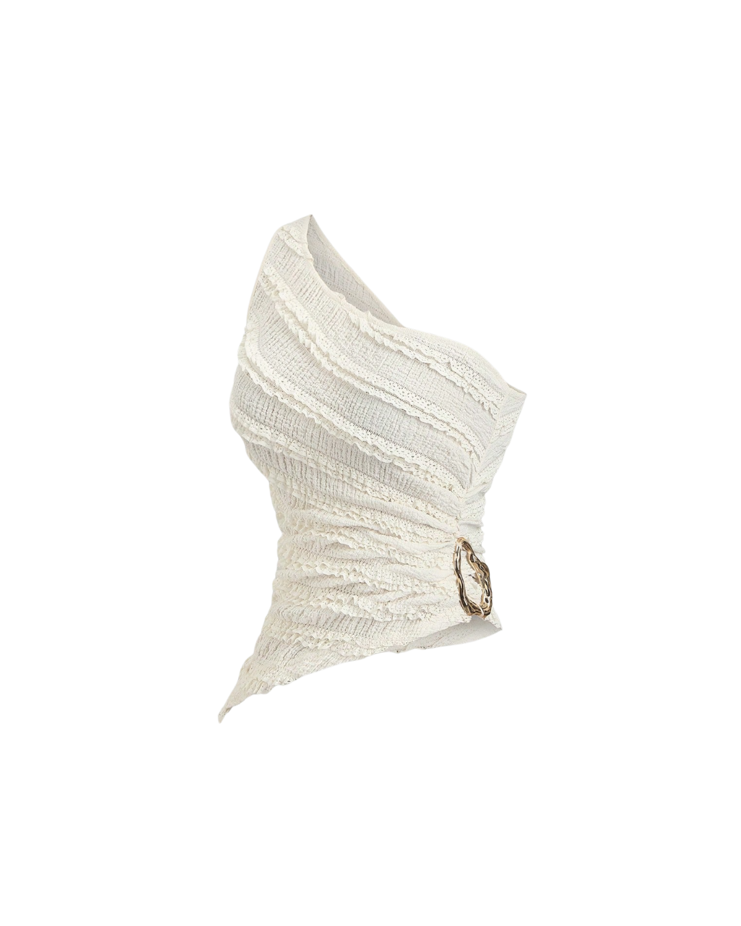 One-Shoulder Buckle Top