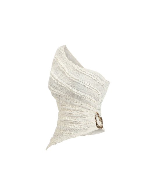 One-Shoulder Buckle Top