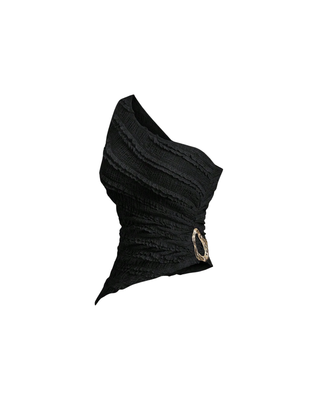 One-Shoulder Buckle Top