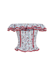 Smocked Floral Corset Top