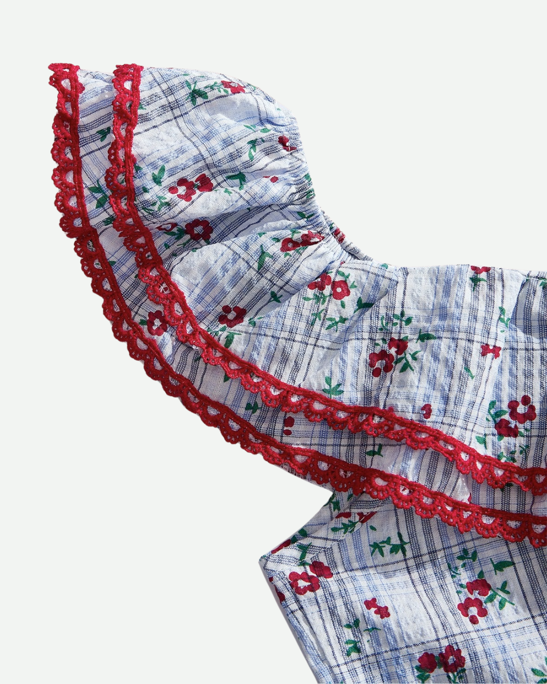 Smocked Floral Corset Top