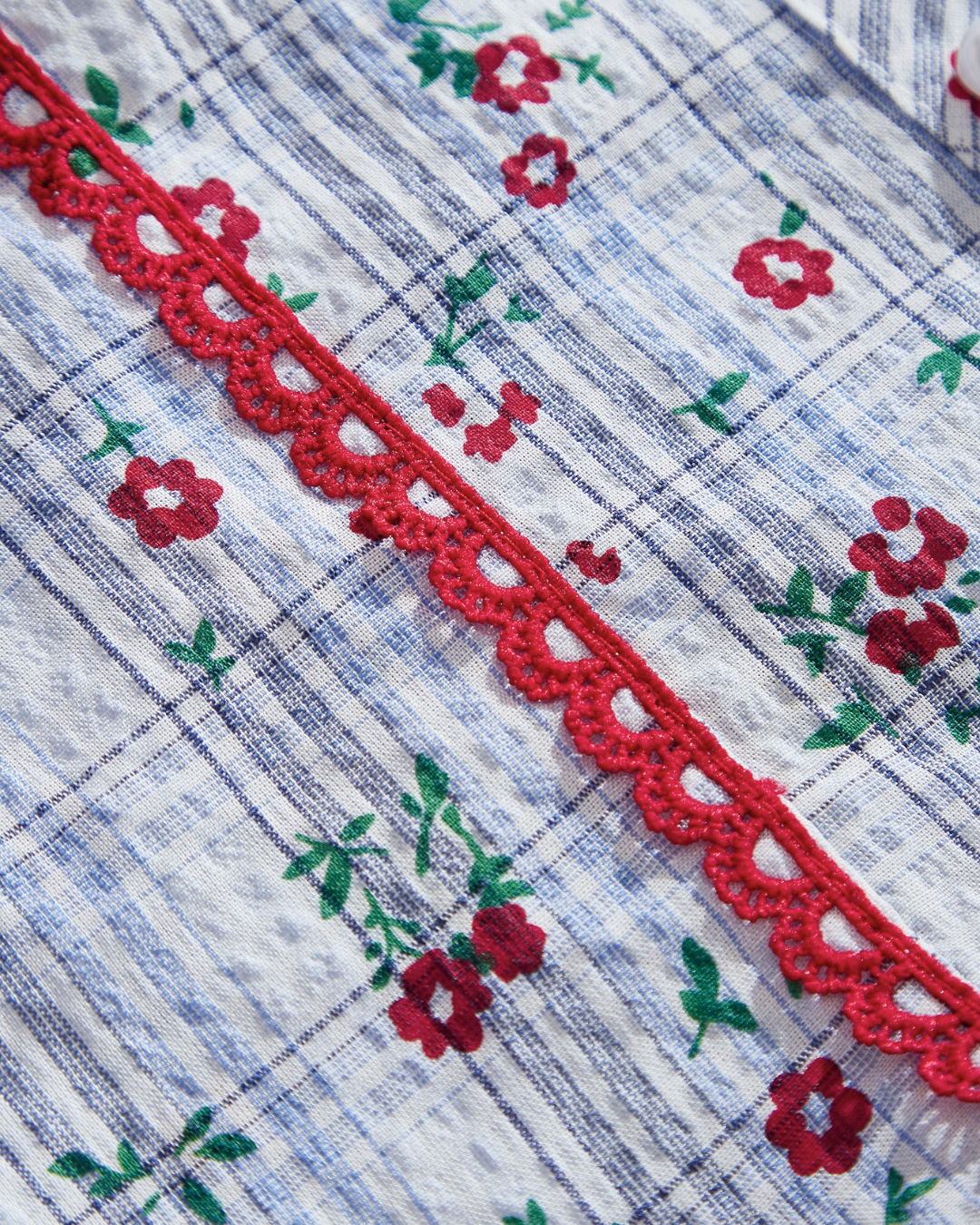 Smocked Floral Corset Top