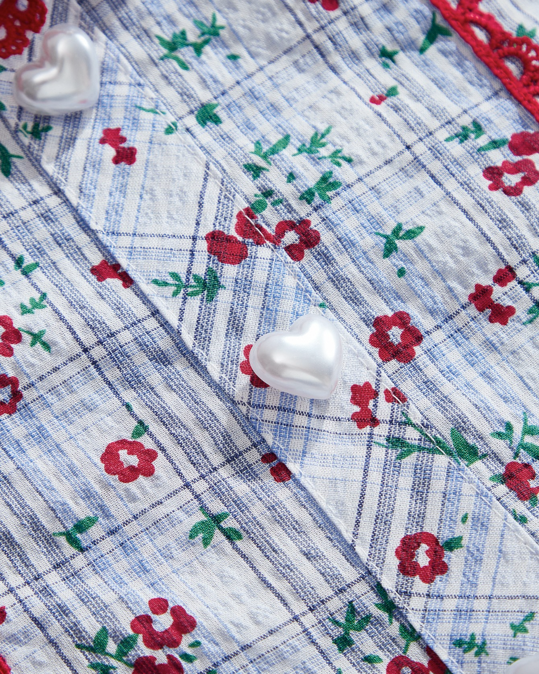 Smocked Floral Corset Top