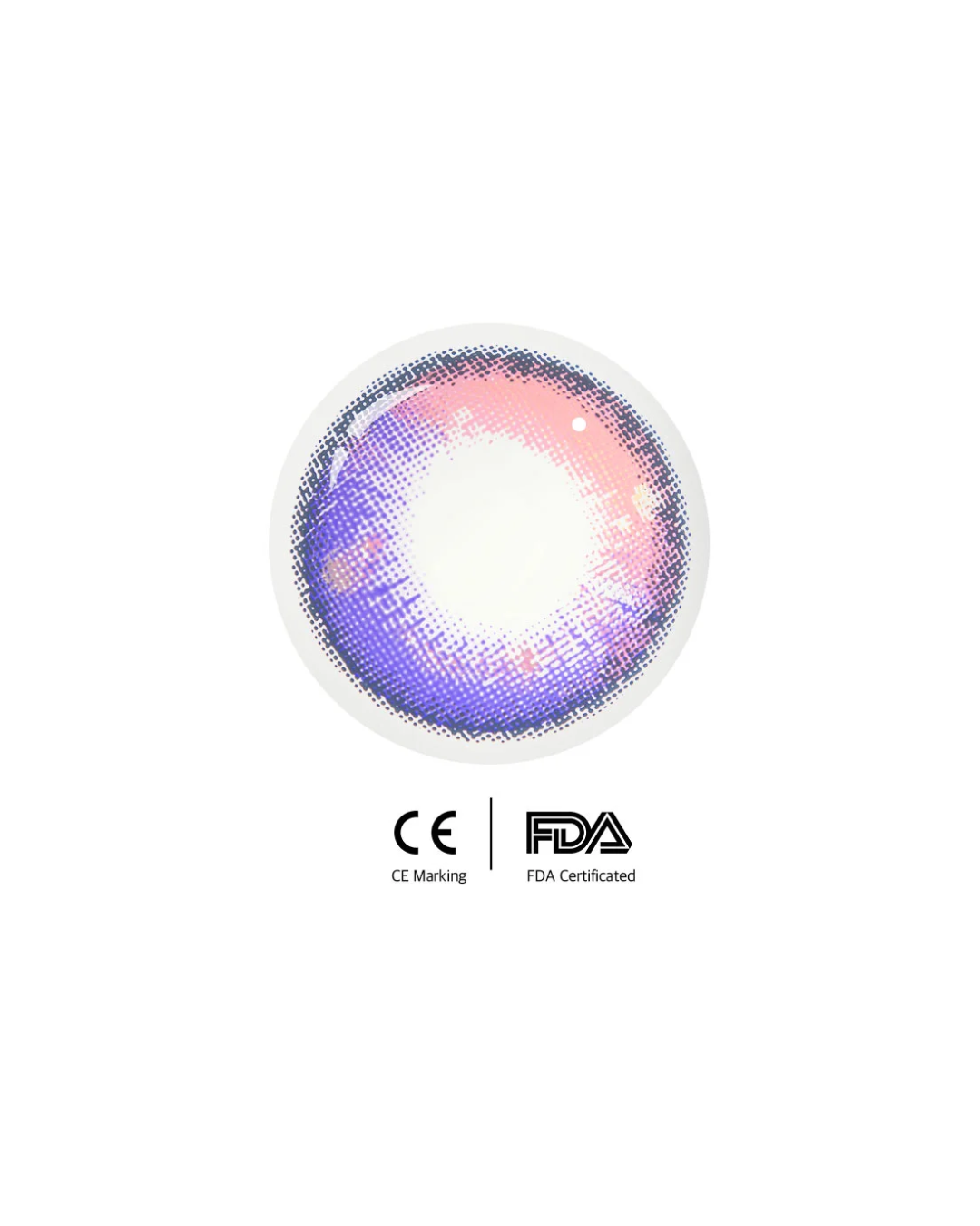 Blue-Pink Halo Contact Lenses
