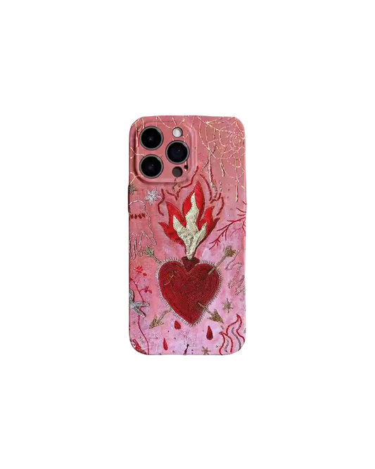 Pink Sacred Heart iPhone Case