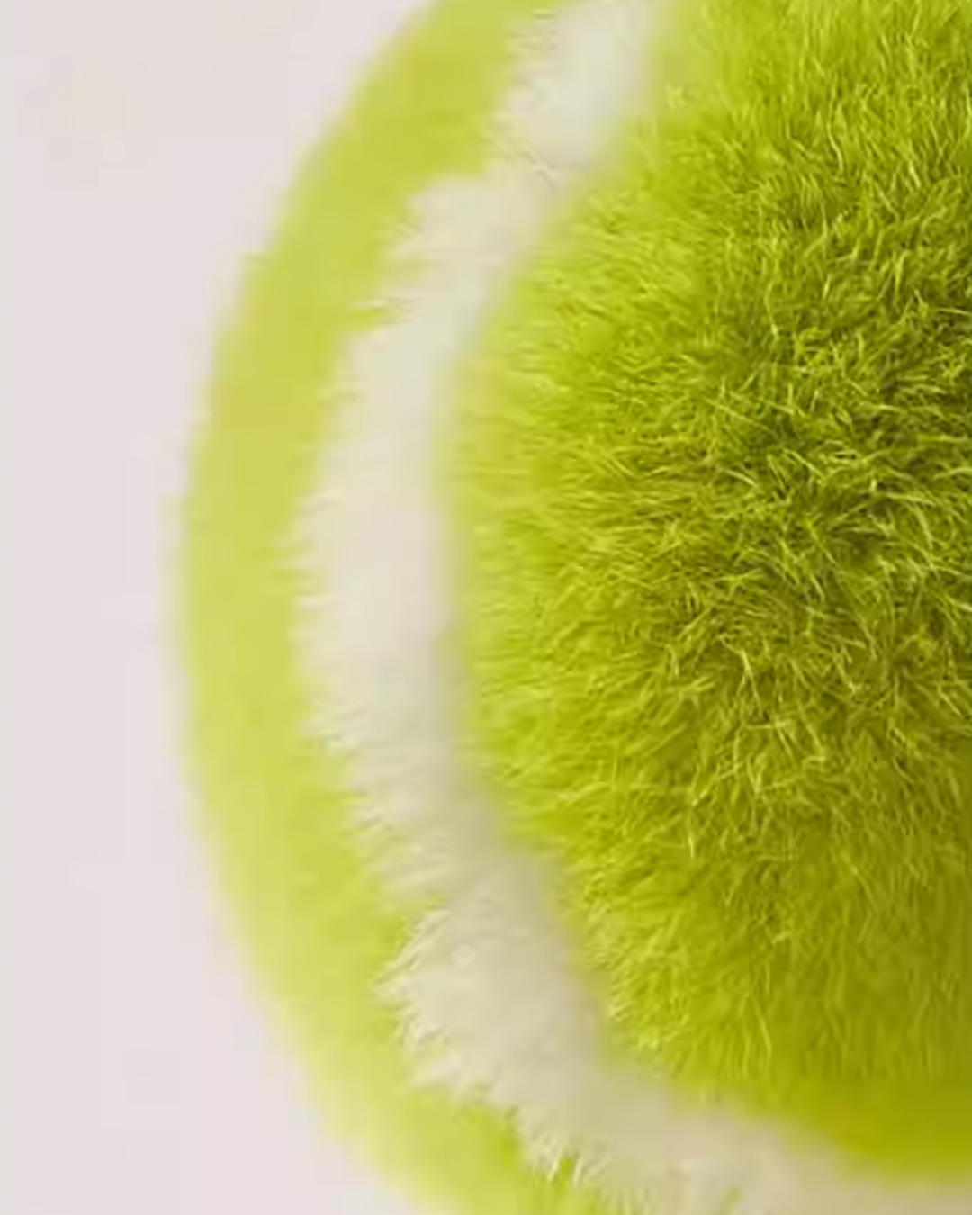 Fluffy Tennis Ball Keychain