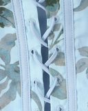 Floral Lace-Up Corset Top