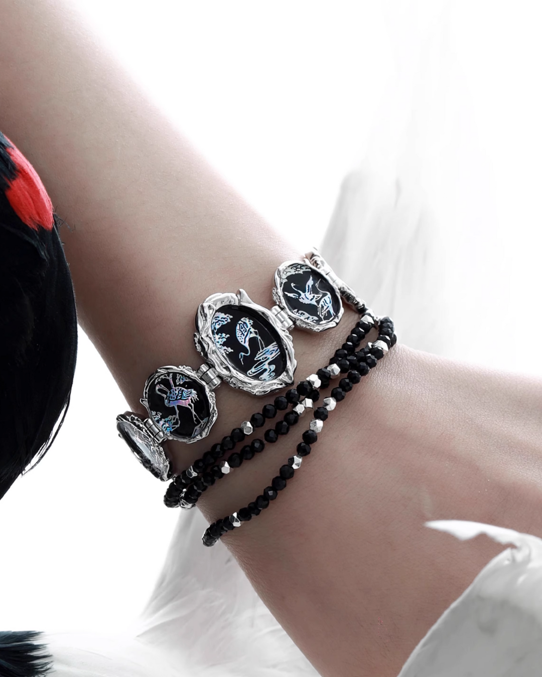 White Crane Bracelet
