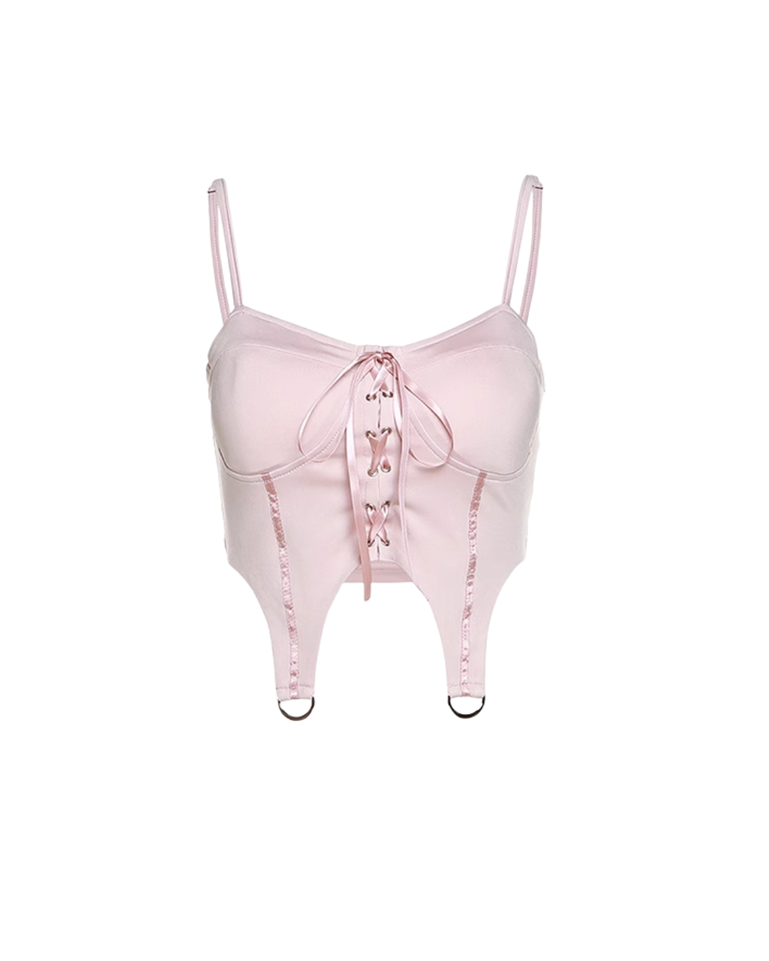 Pink Satin Corset Top