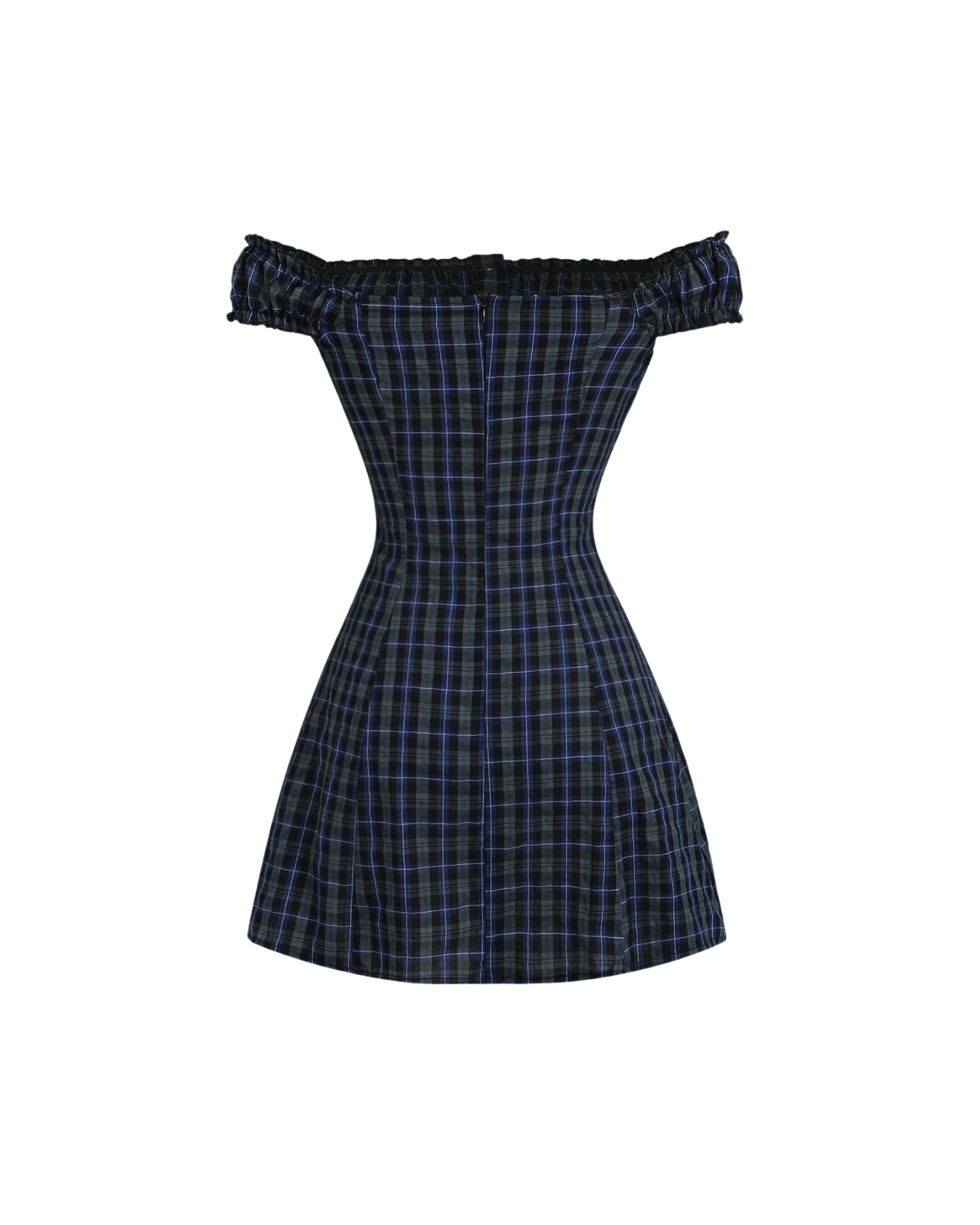 Plaid Button-Up Mini Dress