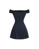 Plaid Button-Up Mini Dress
