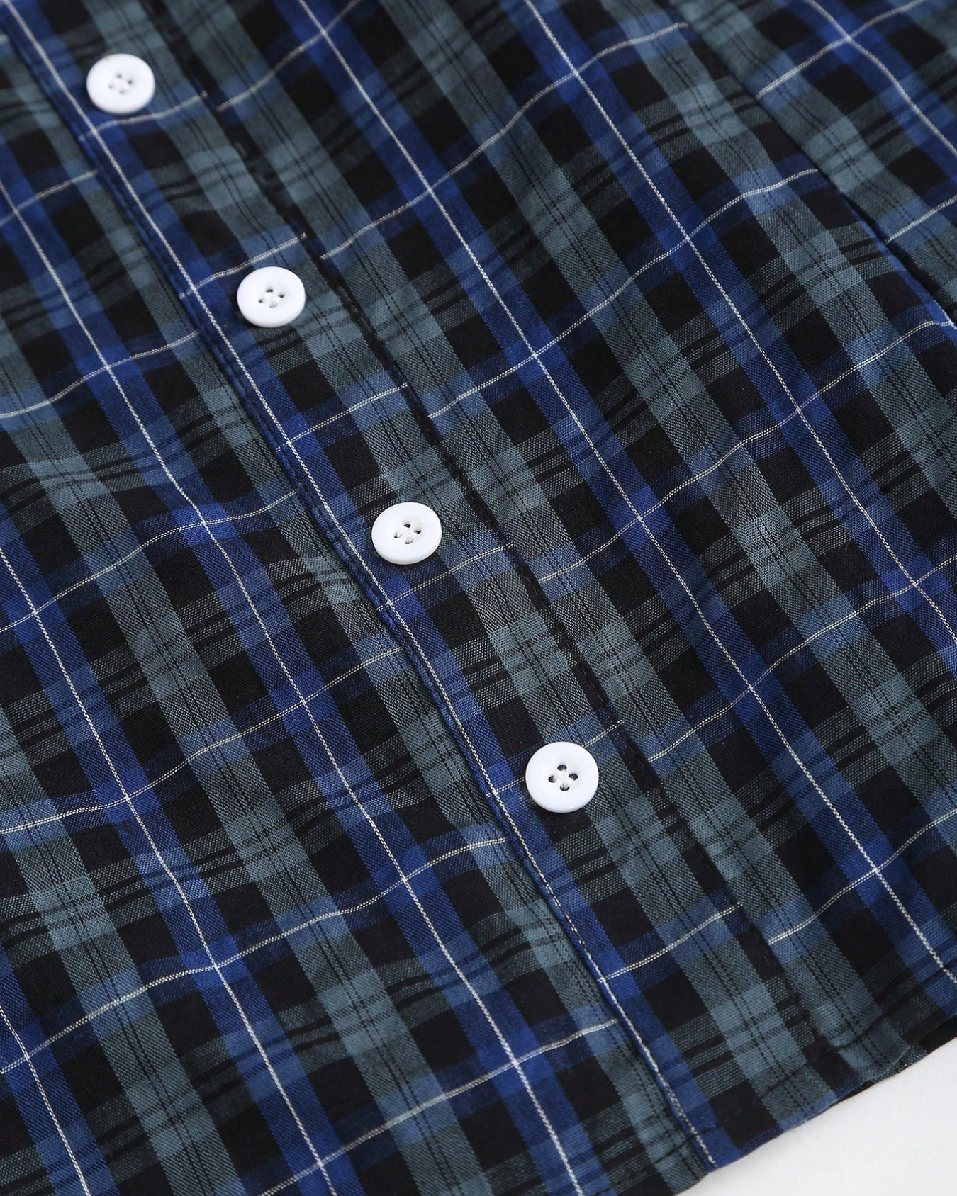 Plaid Button-Up Mini Dress