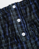 Plaid Button-Up Mini Dress