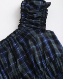 Plaid Button-Up Mini Dress