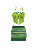 Ensemble tricoté citron vert