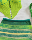 Ensemble tricoté citron vert