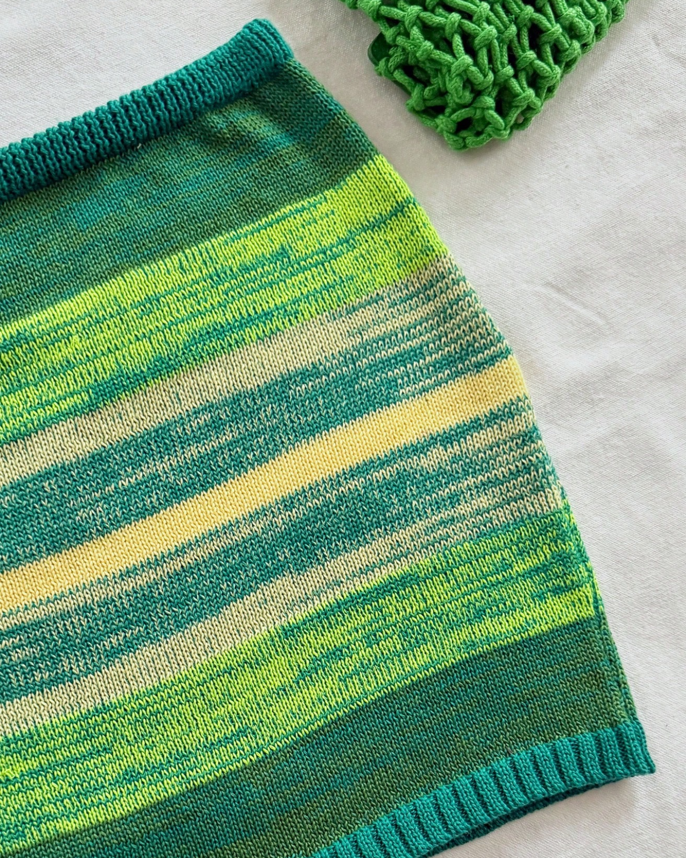 Ensemble tricoté citron vert