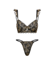 Ensemble de lingerie noir doré