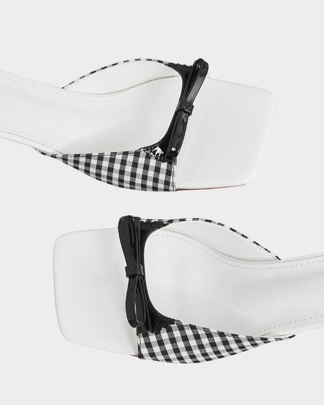 Vichy Bow Kitten Heels