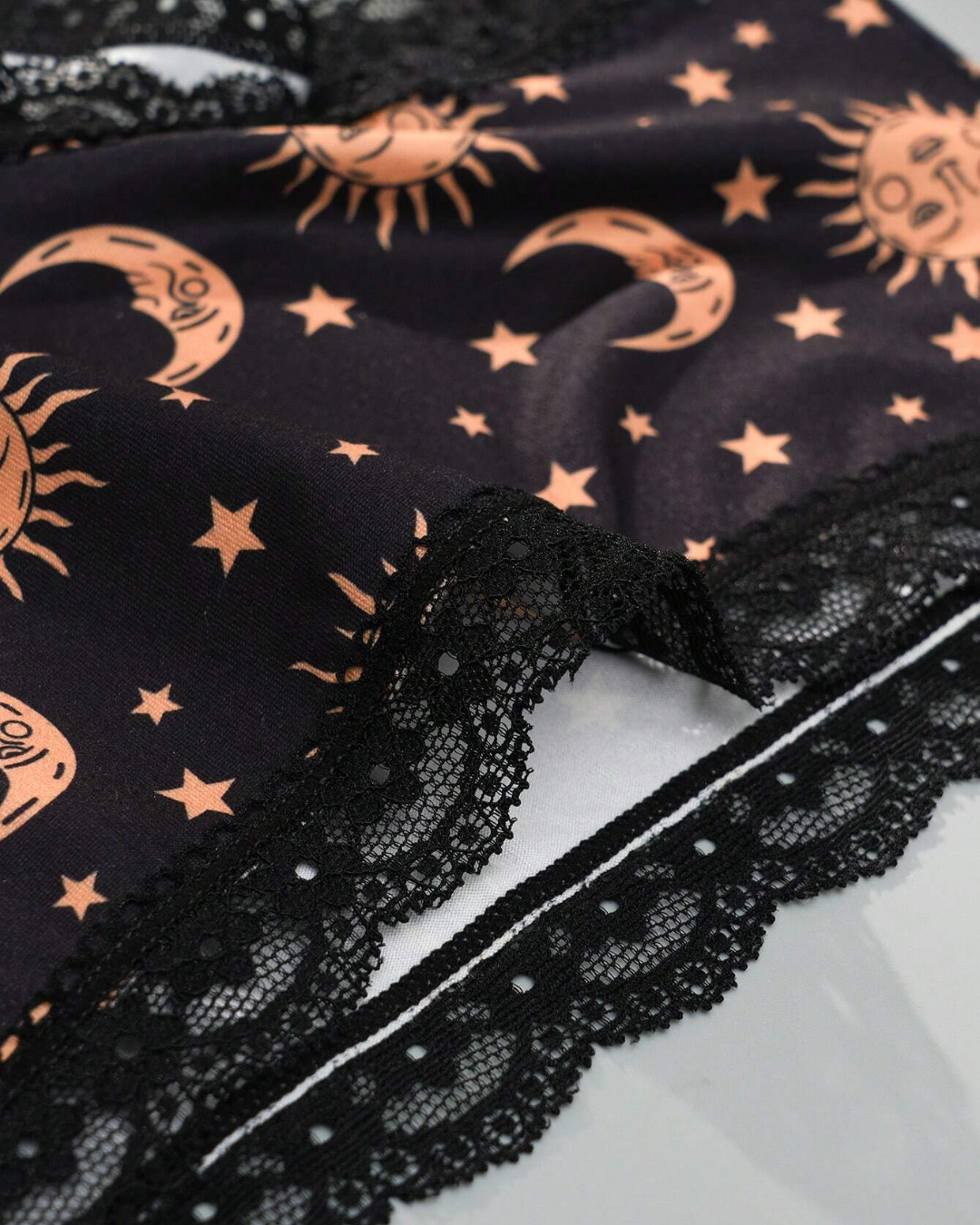 Ensemble culotte en dentelle céleste