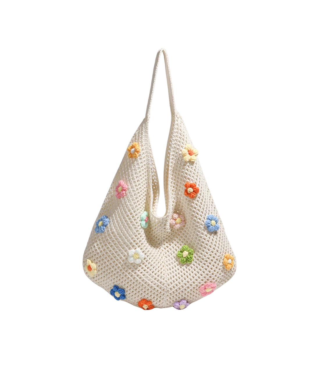 Crochet Daisy Tote Bag