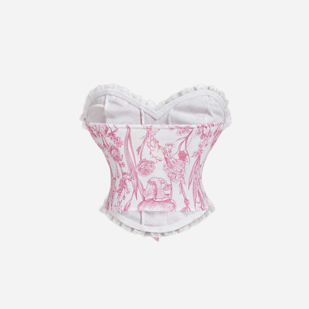 Haut corset fleuri vintage